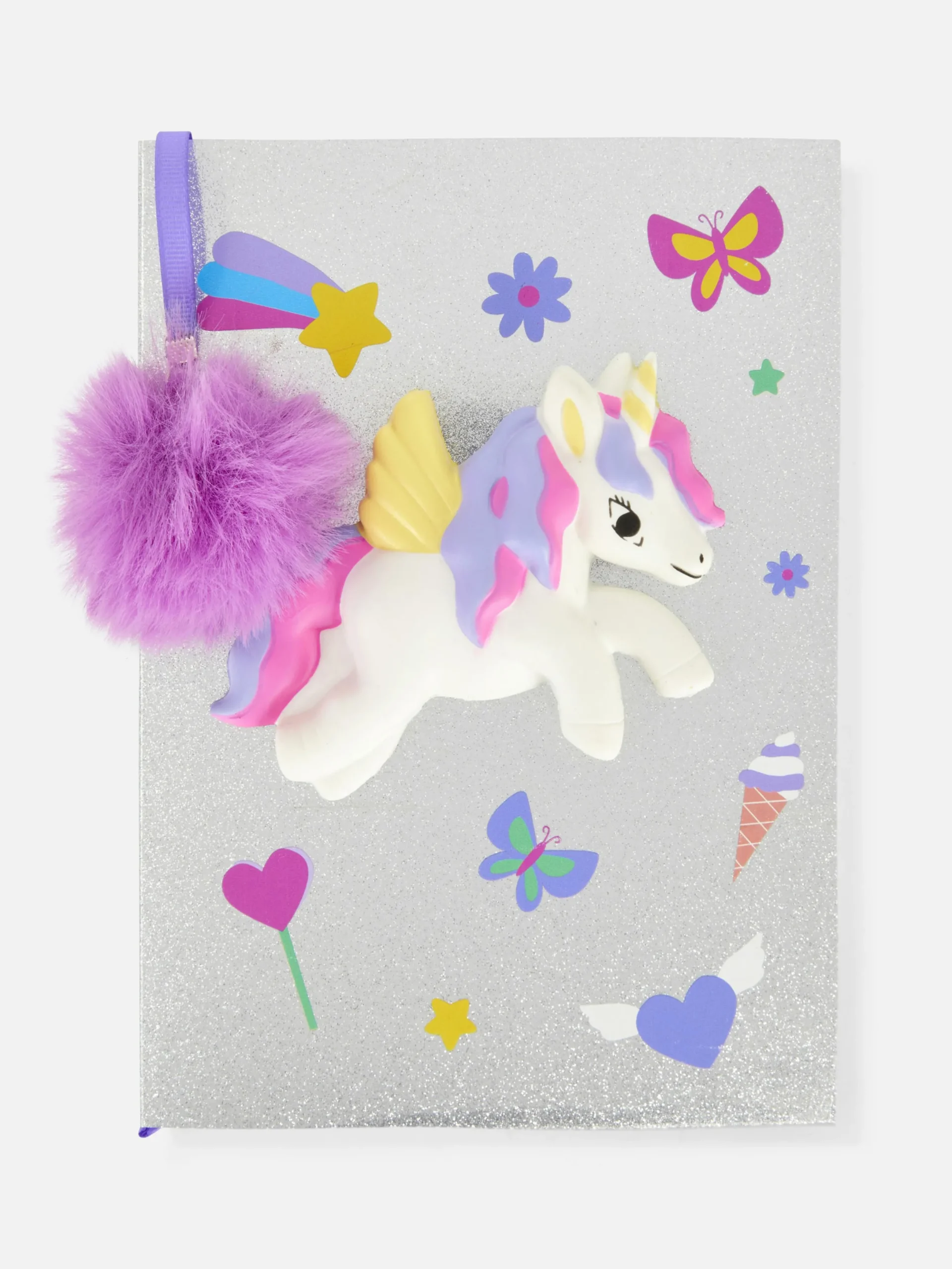 Notizbücher|Primark A5-Notizbuch Mit Glitzer Und Einhorn-Motiv Multi