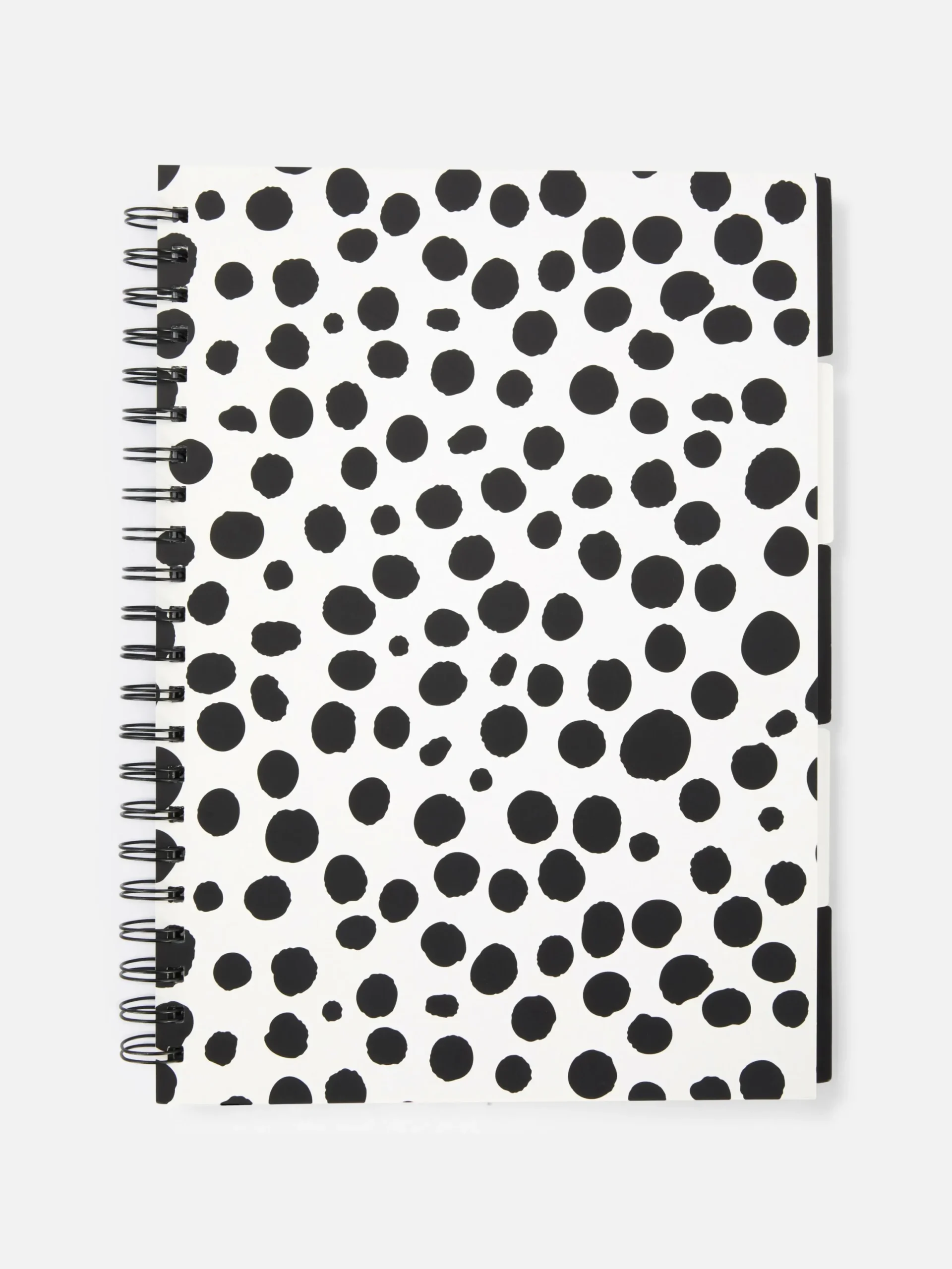 Notizbücher|Primark A5-Notizbuch Mit Pünktchenmuster Schwarz/Weiß