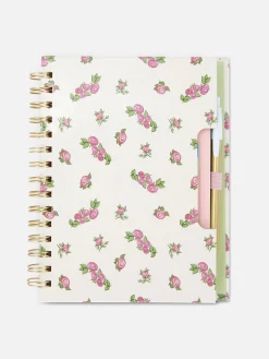 Notizbücher|Primark A5-Notizbuch Mit Rosenmuster Rosa