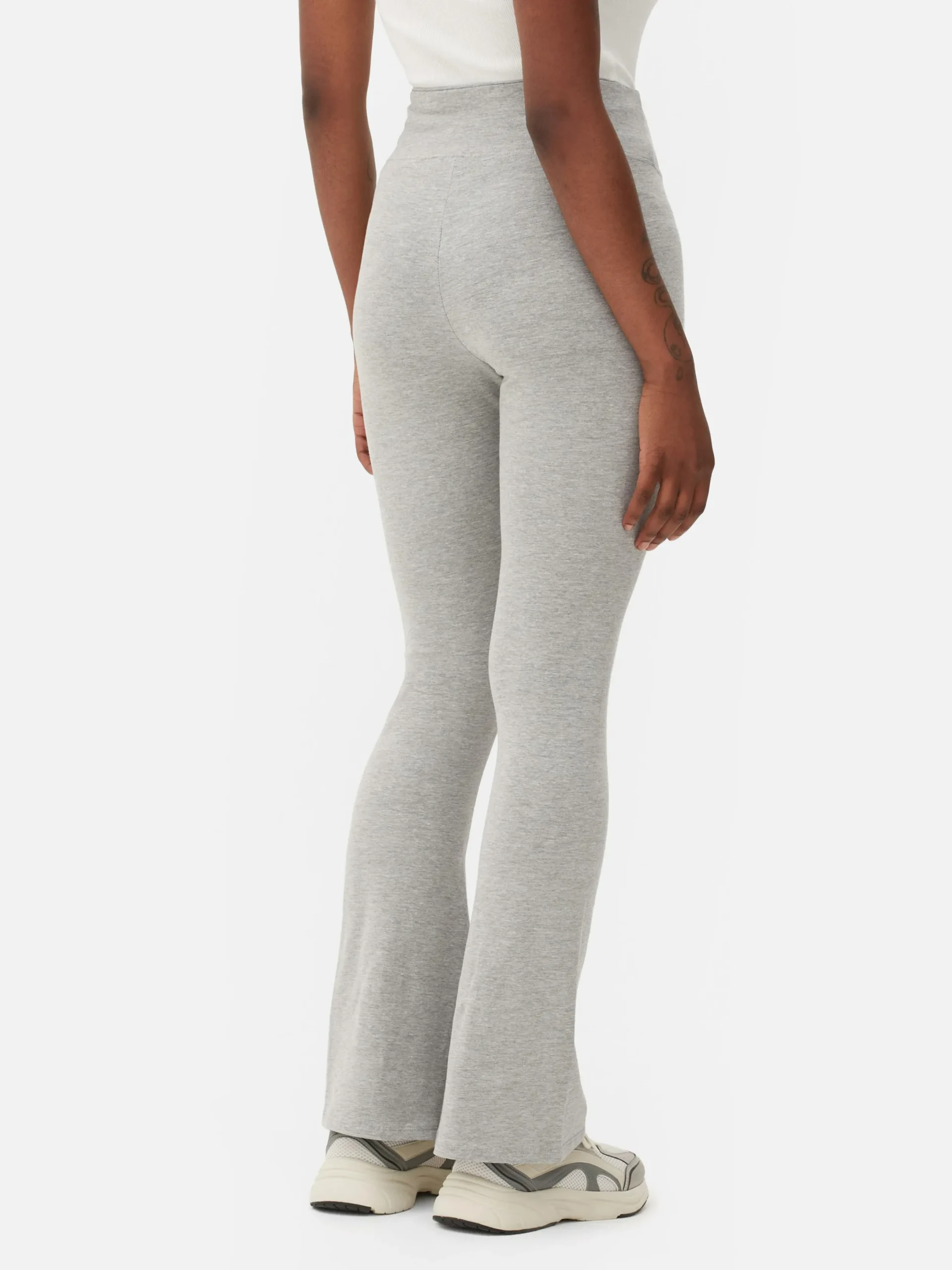 Hosen Und Leggings|Primark Ausgestellte Jerseyleggings Mit Hohem Bund Grau meliert