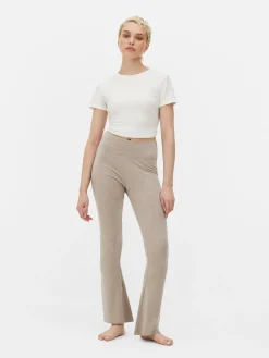 Hosen Und Leggings|Primark Ausgestellte Leggings Mit Hohem Bund Hellbeige