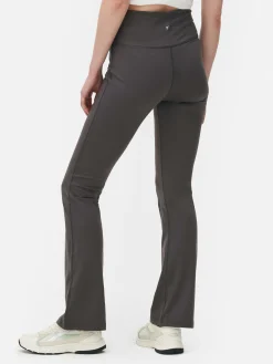 Fitnesskleidung Und Activewear|Primark Ausgestellte Yoga-Leggings Mit V-Taille Anthrazitfarben