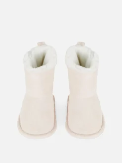 Stiefel|Primark Babystiefel Mit Kunstfellbesatz Rosa