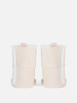 Stiefel|Primark Babystiefel Mit Kunstfellbesatz Rosa