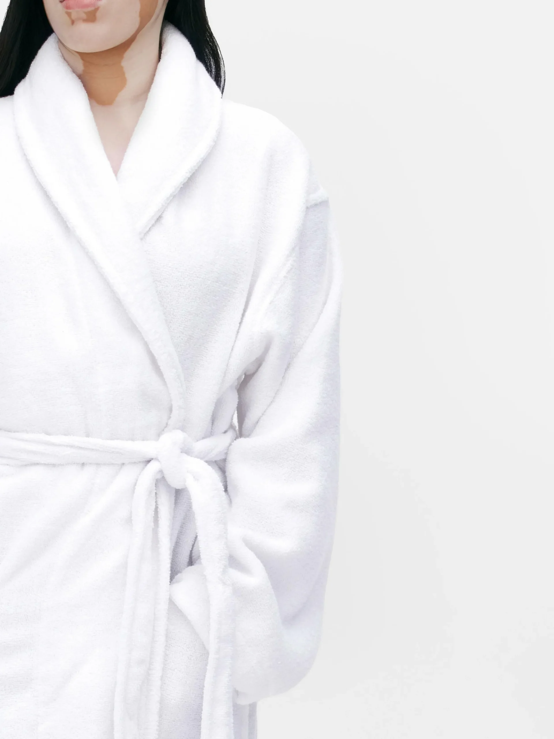 Bademäntel|Primark Bademantel Aus Baumwollfrottee Weiß