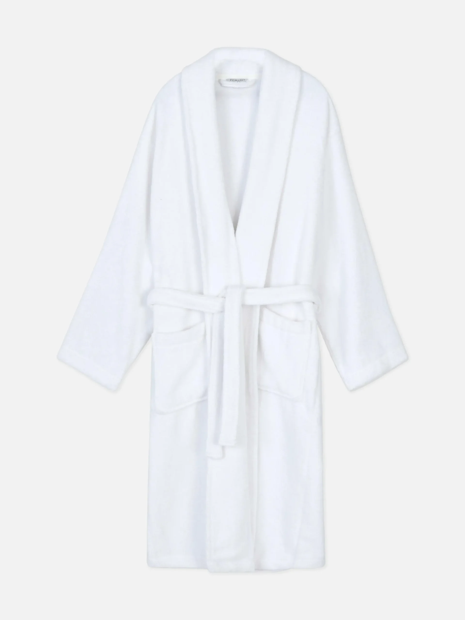 Bademäntel|Primark Bademantel Aus Baumwollfrottee Weiß