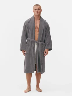 Bademäntel|Primark Bademantel Aus Baumwollfrottee Anthrazitfarben