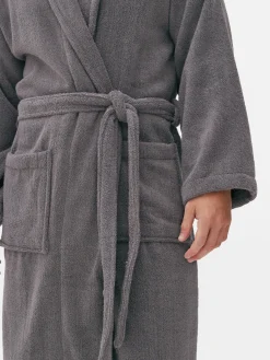 Bademäntel|Primark Bademantel Aus Baumwollfrottee Anthrazitfarben