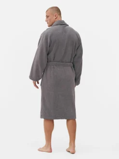 Bademäntel|Primark Bademantel Aus Baumwollfrottee Anthrazitfarben