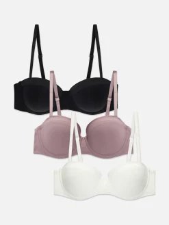 Bhs|Primark Balconette-BHs Mit Satinbesatz, 3er-Pack Schwarz