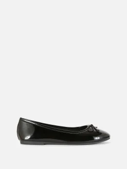 Flache Schuhe|Primark Ballerinas In Lackoptik Schwarz