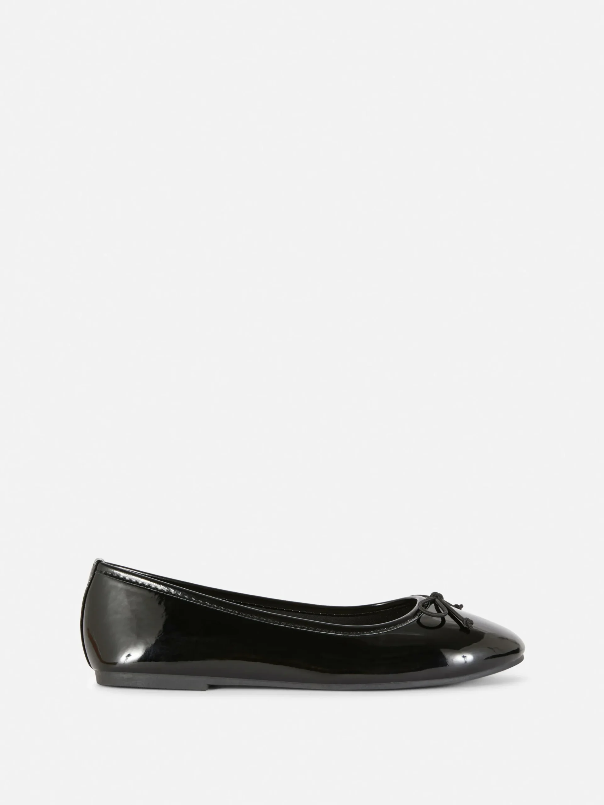 Flache Schuhe|Primark Ballerinas In Lackoptik Schwarz