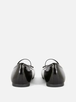 Flache Schuhe|Primark Ballerinas In Lackoptik Schwarz
