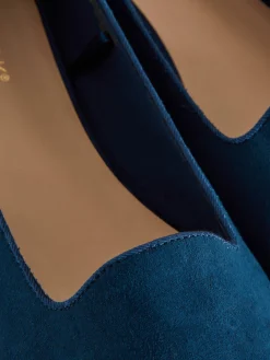 Flache Schuhe|Primark Ballerinas In Wildleder-Optik Marineblau
