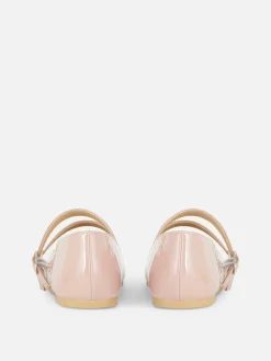 Flache Schuhe|Primark Ballerinas Mit Doppelriemchen Rosa
