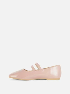 Flache Schuhe|Primark Ballerinas Mit Doppelriemchen Rosa