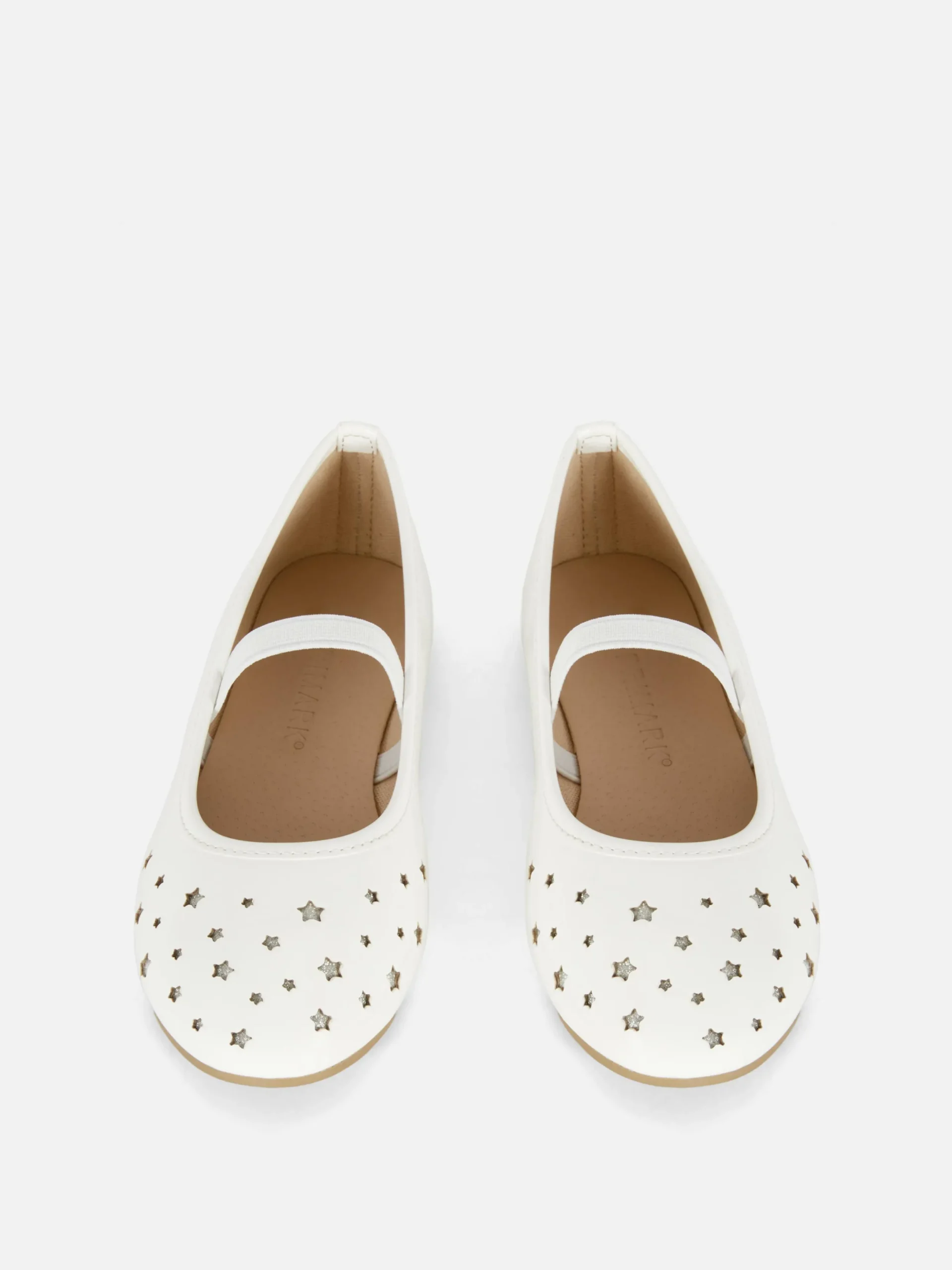 Flache Schuhe|Primark Ballerinas Mit Laser-Cuts In Sternenform Weiß