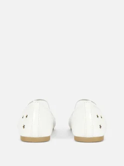 Flache Schuhe|Primark Ballerinas Mit Laser-Cuts In Sternenform Weiß