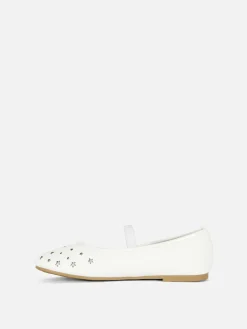Flache Schuhe|Primark Ballerinas Mit Laser-Cuts In Sternenform Weiß