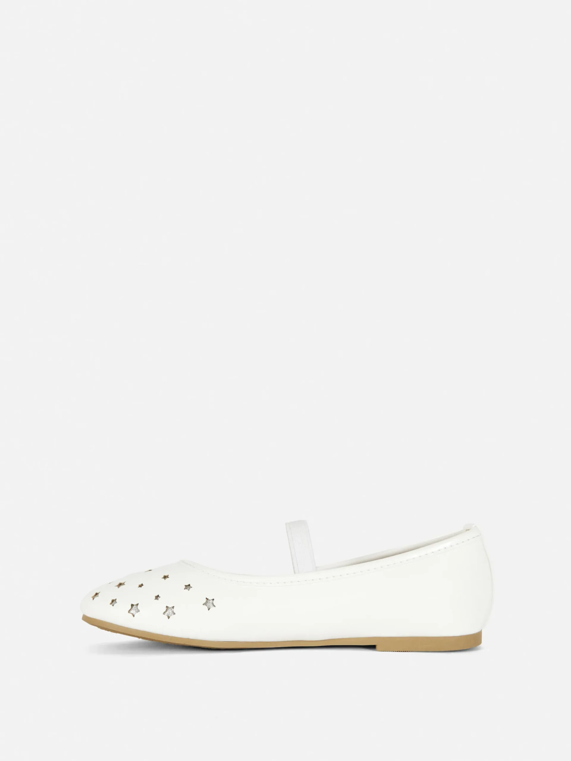Flache Schuhe|Primark Ballerinas Mit Laser-Cuts In Sternenform Weiß
