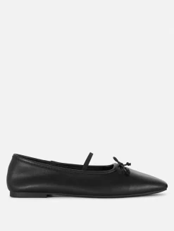 Flache Schuhe|Primark Ballerinas Mit Riemchen Schwarz