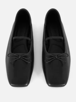 Flache Schuhe|Primark Ballerinas Mit Riemchen Schwarz