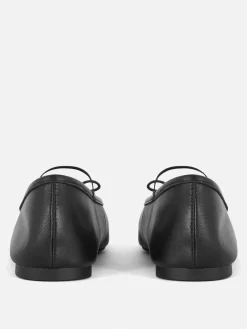 Flache Schuhe|Primark Ballerinas Mit Riemchen Schwarz