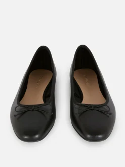 Flache Schuhe|Primark Ballerinas Mit Schleife Schwarz