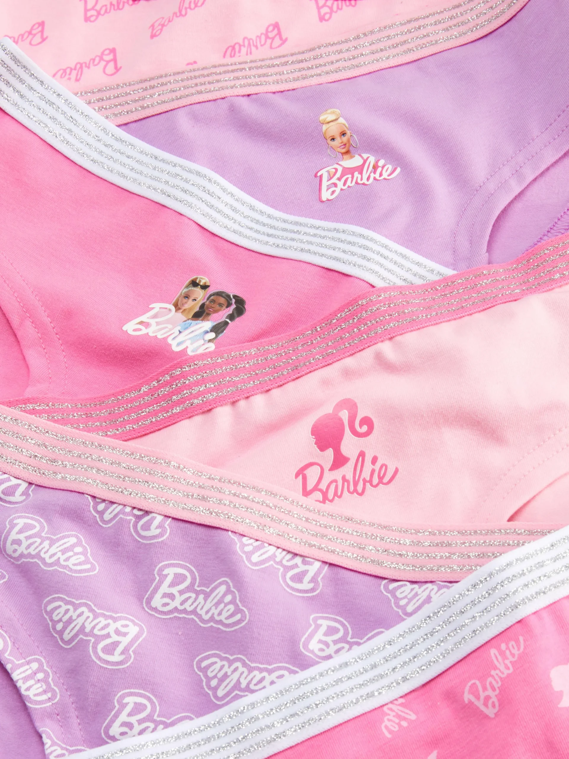Unterwäsche|Primark „Barbie“ Hipster, 6er-Pack Rosa