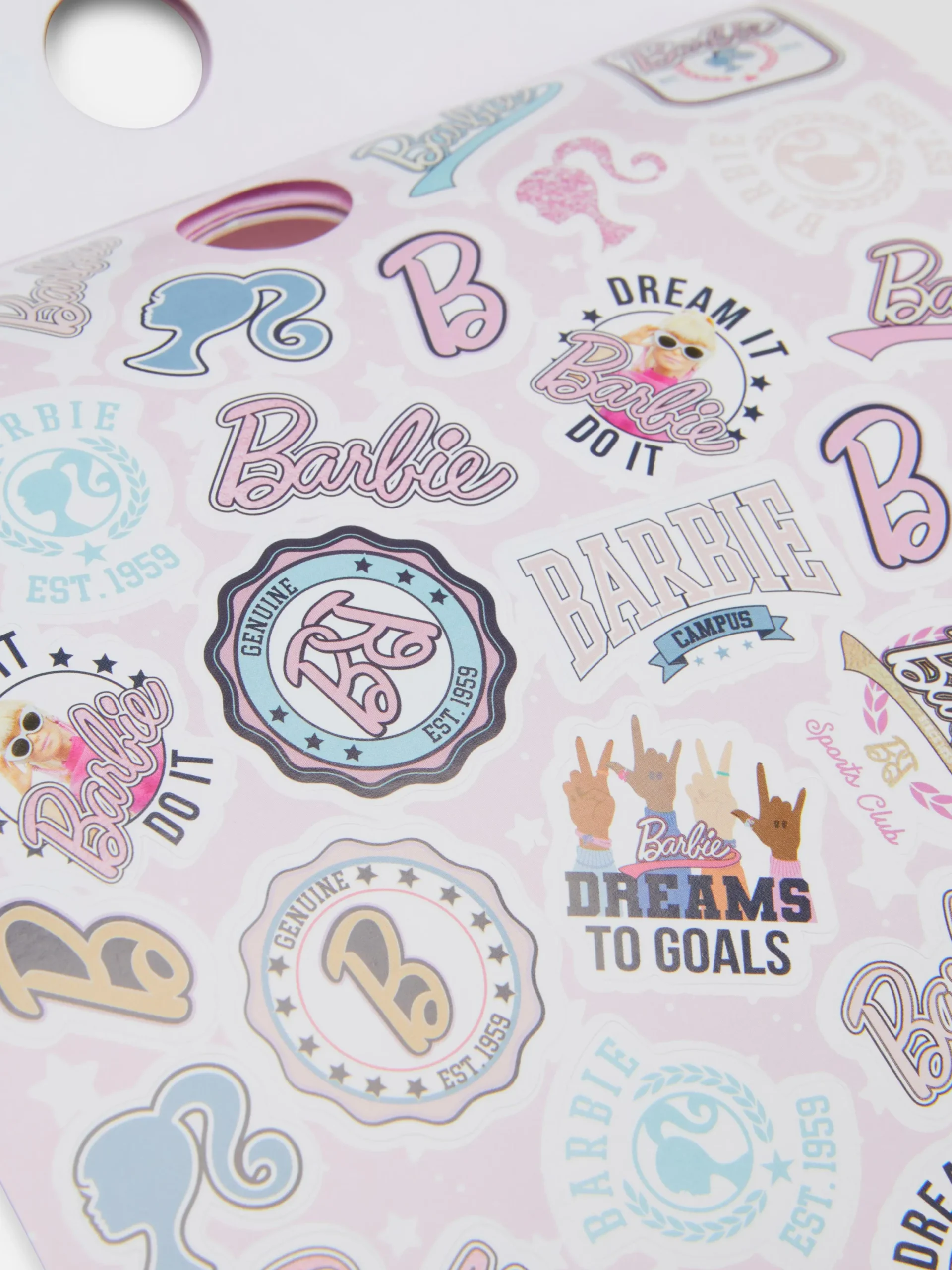 Basteln Und Handarbeiten|Primark „Barbie“ Stickerheft Rosa