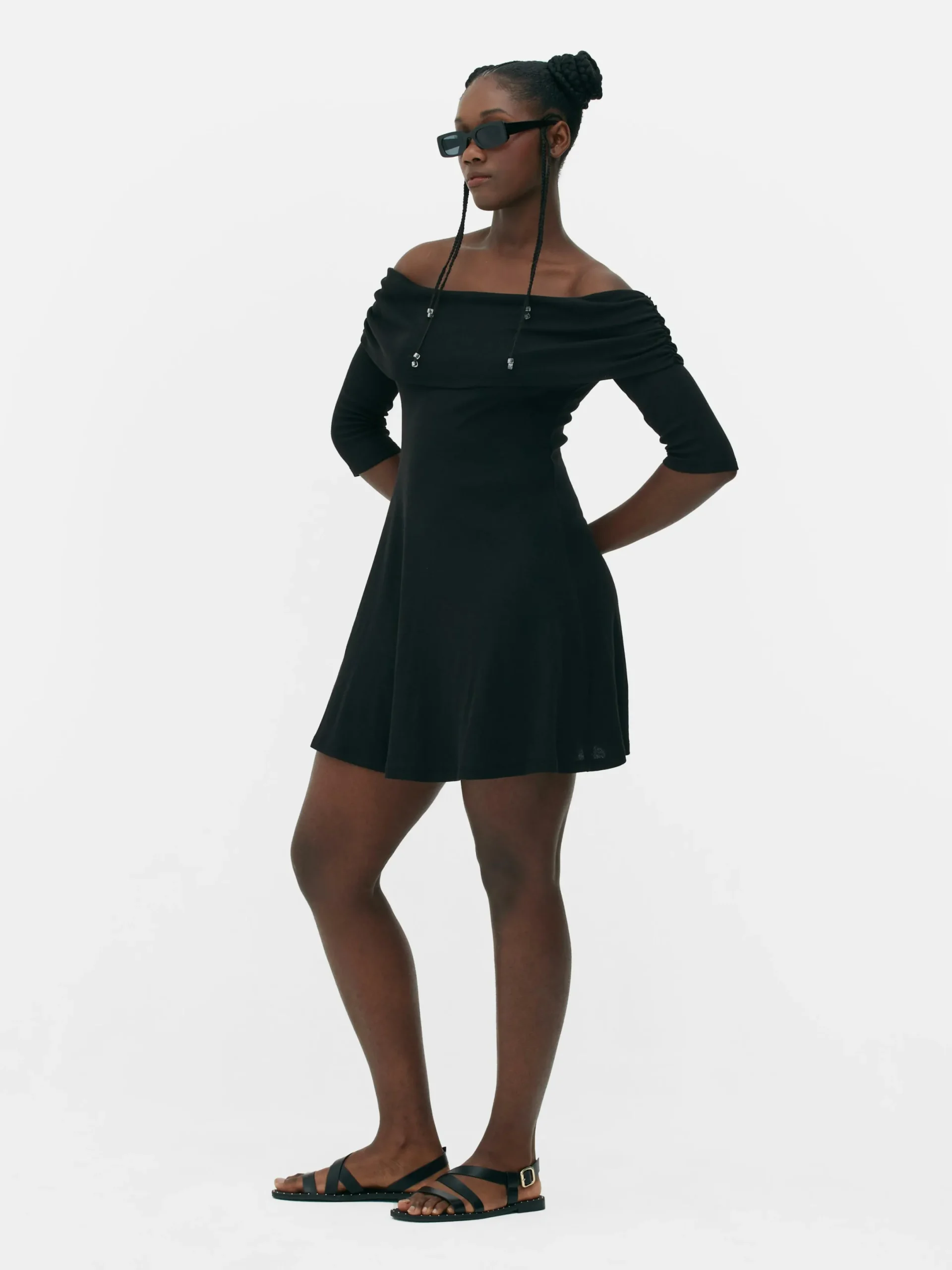 Kleider|Primark Bardot-Minikleid Schwarz