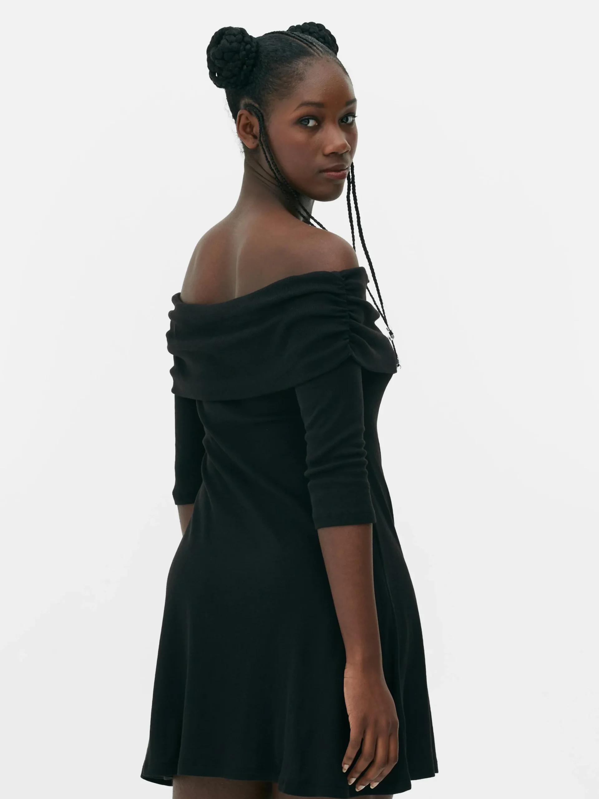 Kleider|Primark Bardot-Minikleid Schwarz
