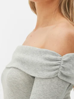 Kleider|Primark Bardot-Minikleid Grau