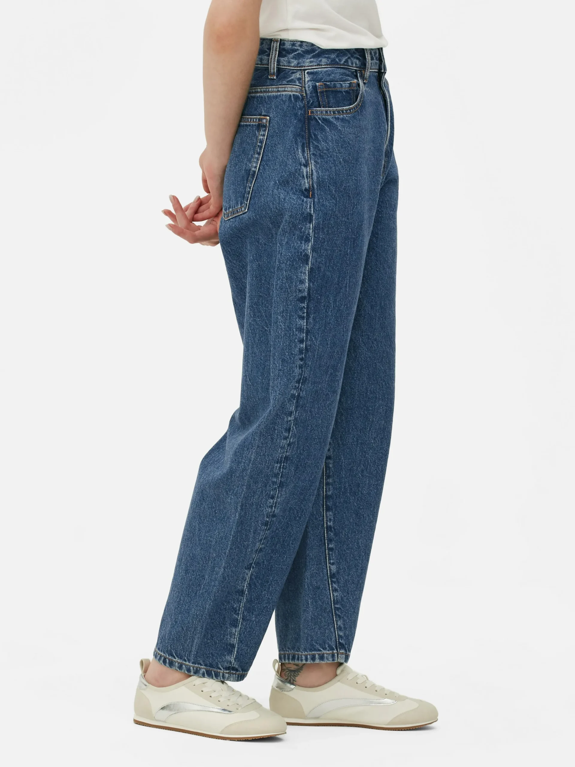 Denim|Jeans|Primark Barrel-Denim-Jeans Mittelblau