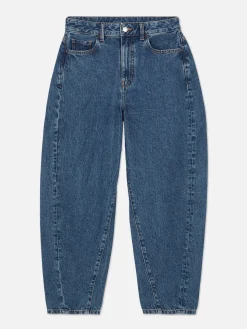 Denim|Jeans|Primark Barrel-Denim-Jeans Mittelblau