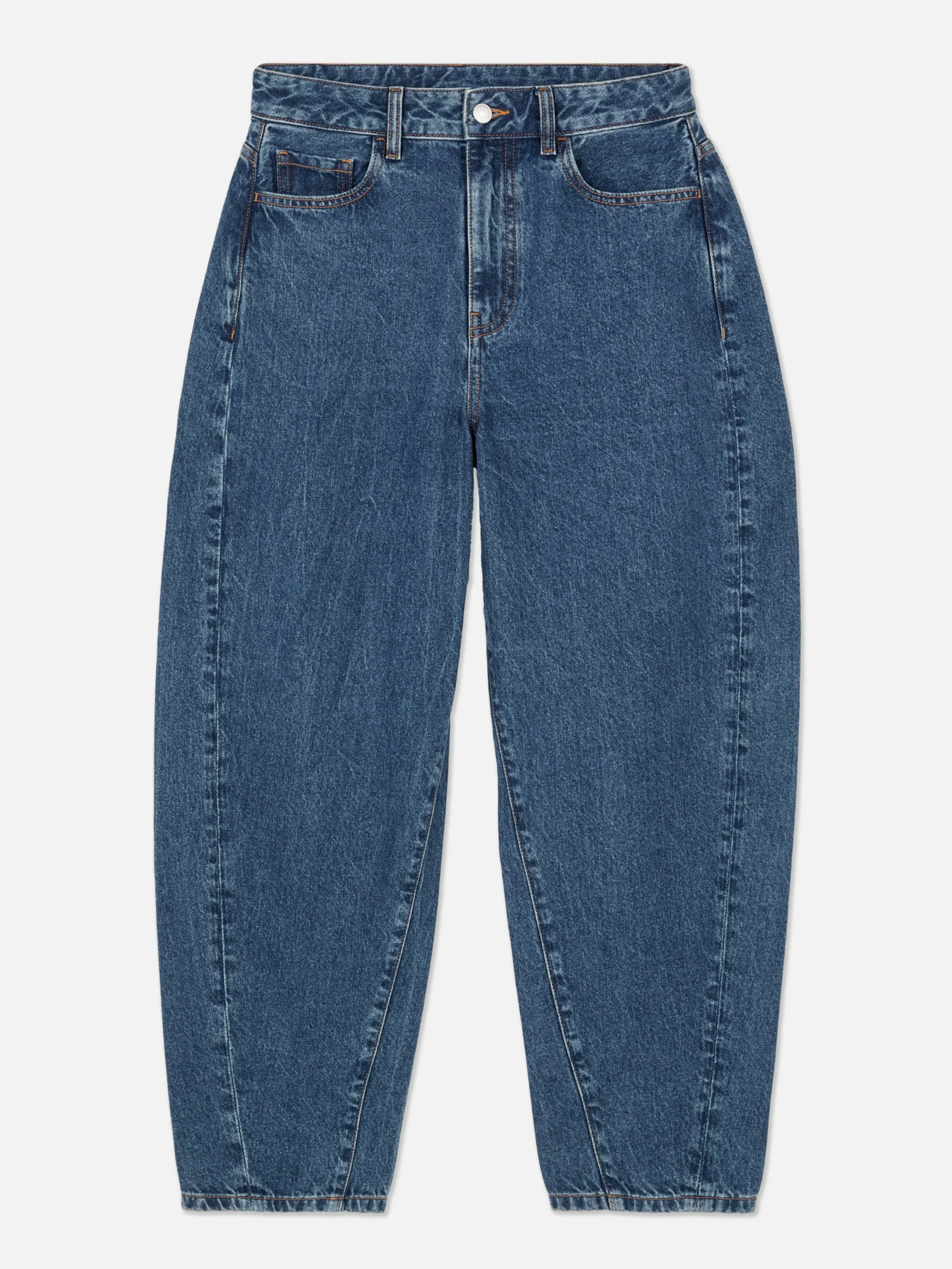 Denim|Jeans|Primark Barrel-Denim-Jeans Mittelblau