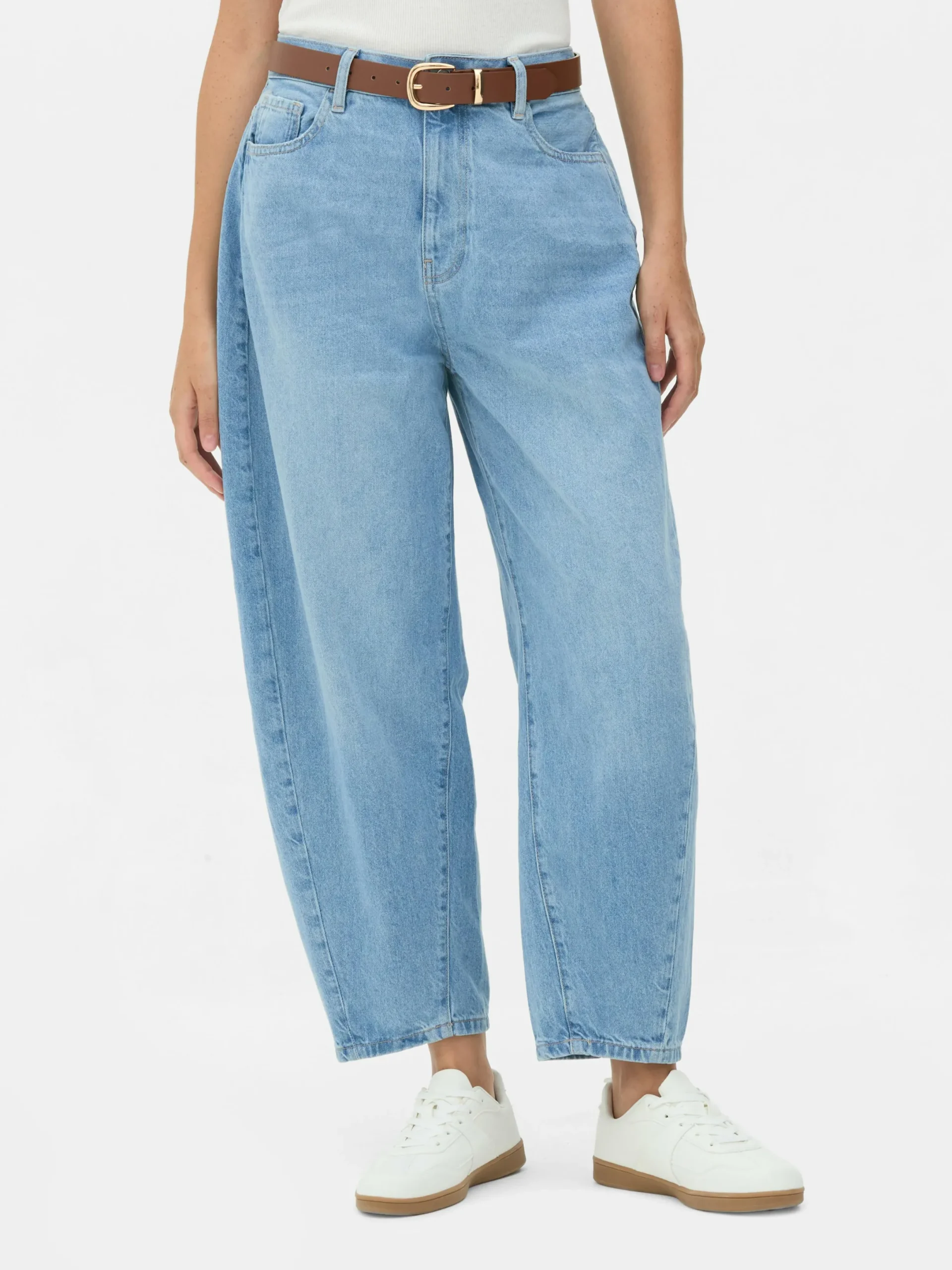 Denim|Jeans|Primark Barrel-Denim-Jeans Hellblau