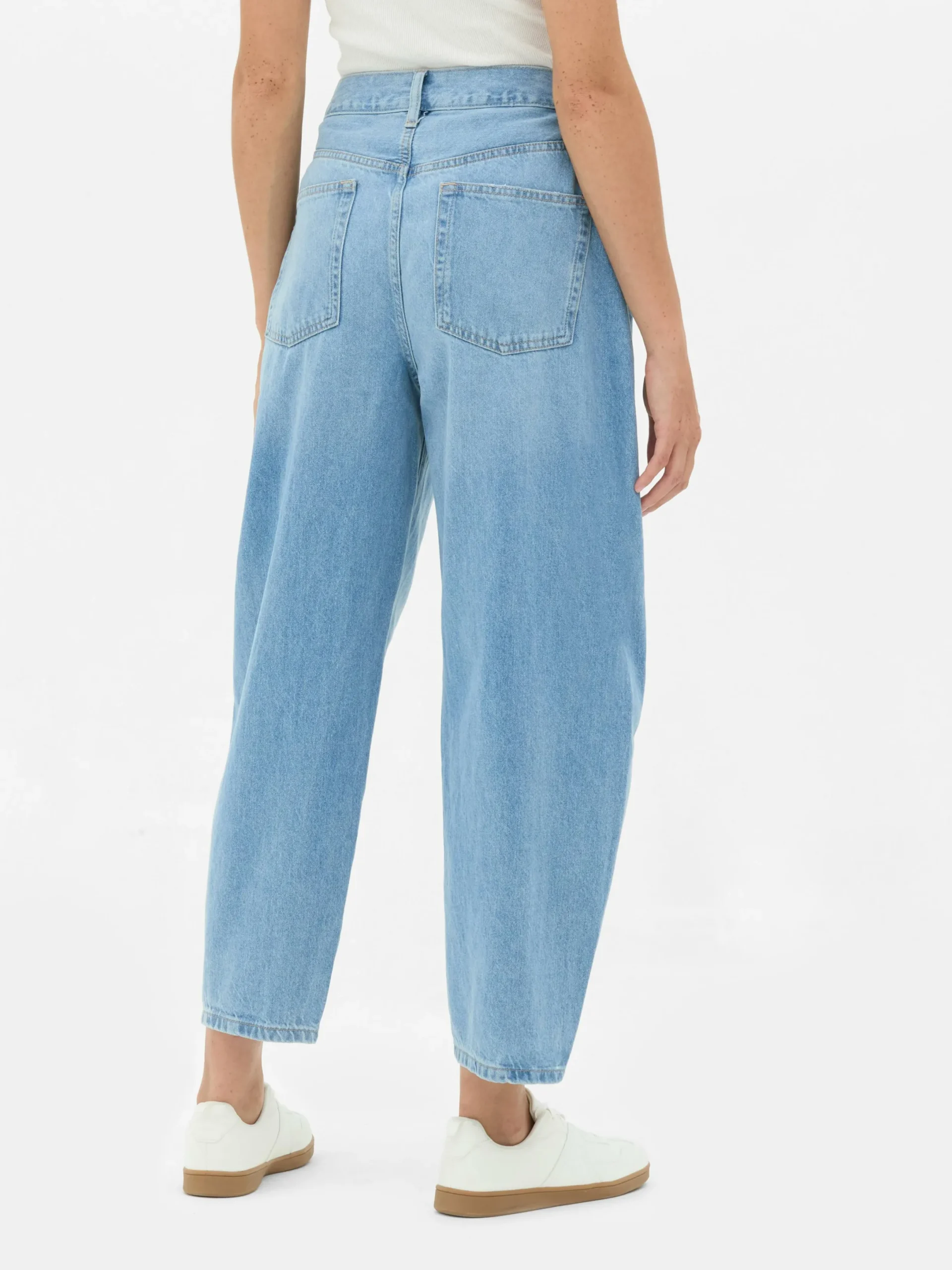 Denim|Jeans|Primark Barrel-Denim-Jeans Hellblau
