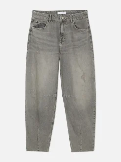 Jeans|Primark Barrel-Jeans Grau