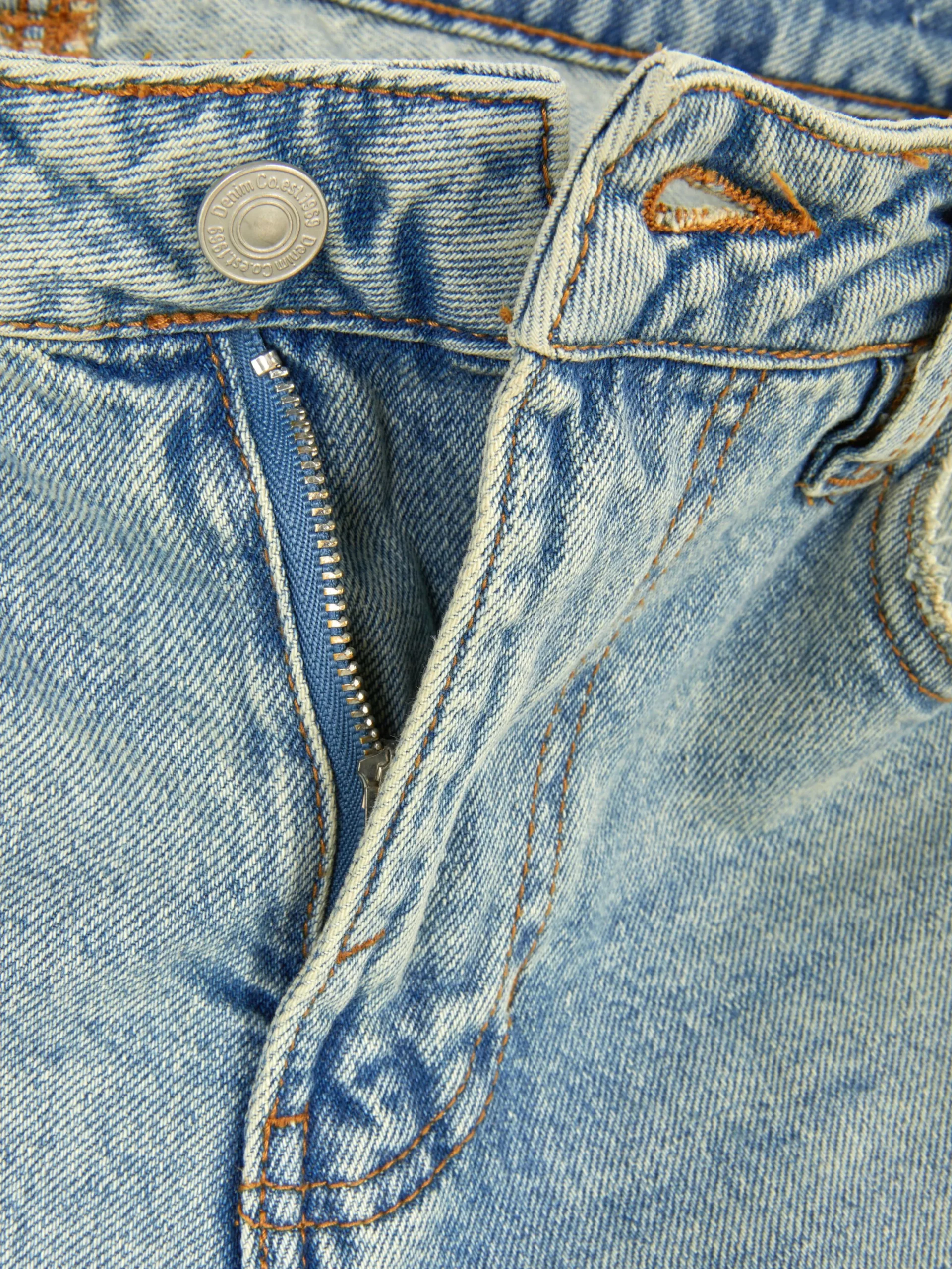 Denim|Jeans|Primark Barrel-Jeans Im Used-Look Hellblau