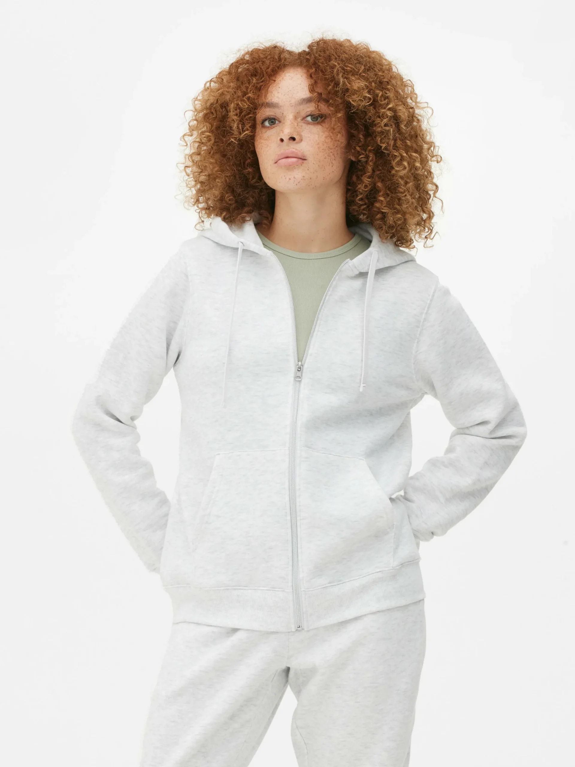 Loungewear|Hoodies Und Sweatshirts|Primark Basic Kapuzenpullover Mit Reißverschluss Grau meliert