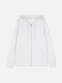 Loungewear|Hoodies Und Sweatshirts|Primark Basic Kapuzenpullover Mit Reißverschluss Grau meliert