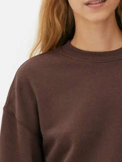 Hoodies Und Sweatshirts|Primark Basic-Sweatshirt Mit Rundhalsausschnitt Schokoladenbraun