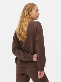 Hoodies Und Sweatshirts|Primark Basic-Sweatshirt Mit Rundhalsausschnitt Schokoladenbraun