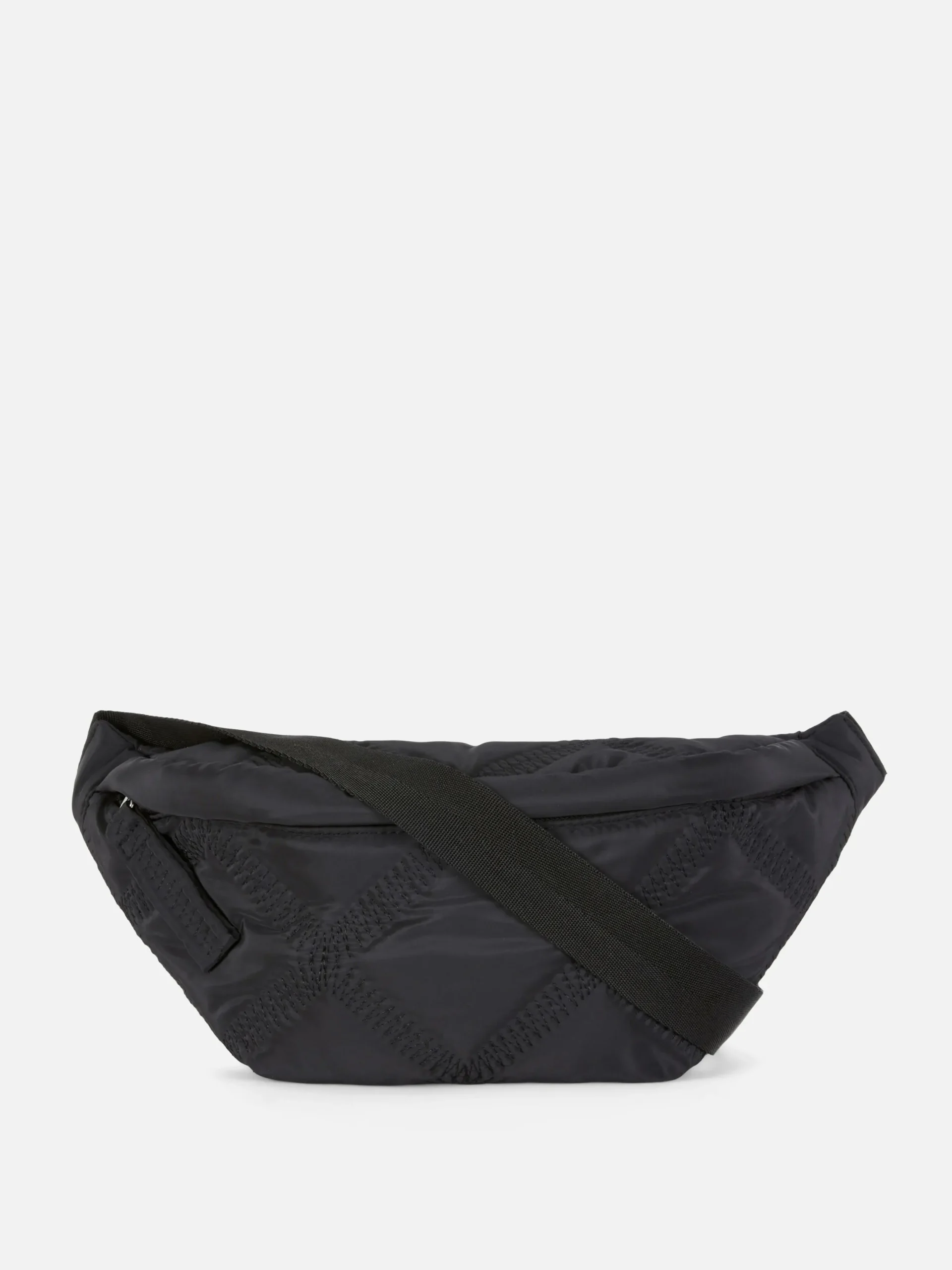 Taschen Und Portemonnaies|Primark Bauchtasche Mit Rautenmuster Schwarz