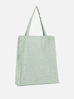Taschen Und Portemonnaies|Primark Baumwollcanvas-Tragetasche Mit Blumenmuster Hellgrün