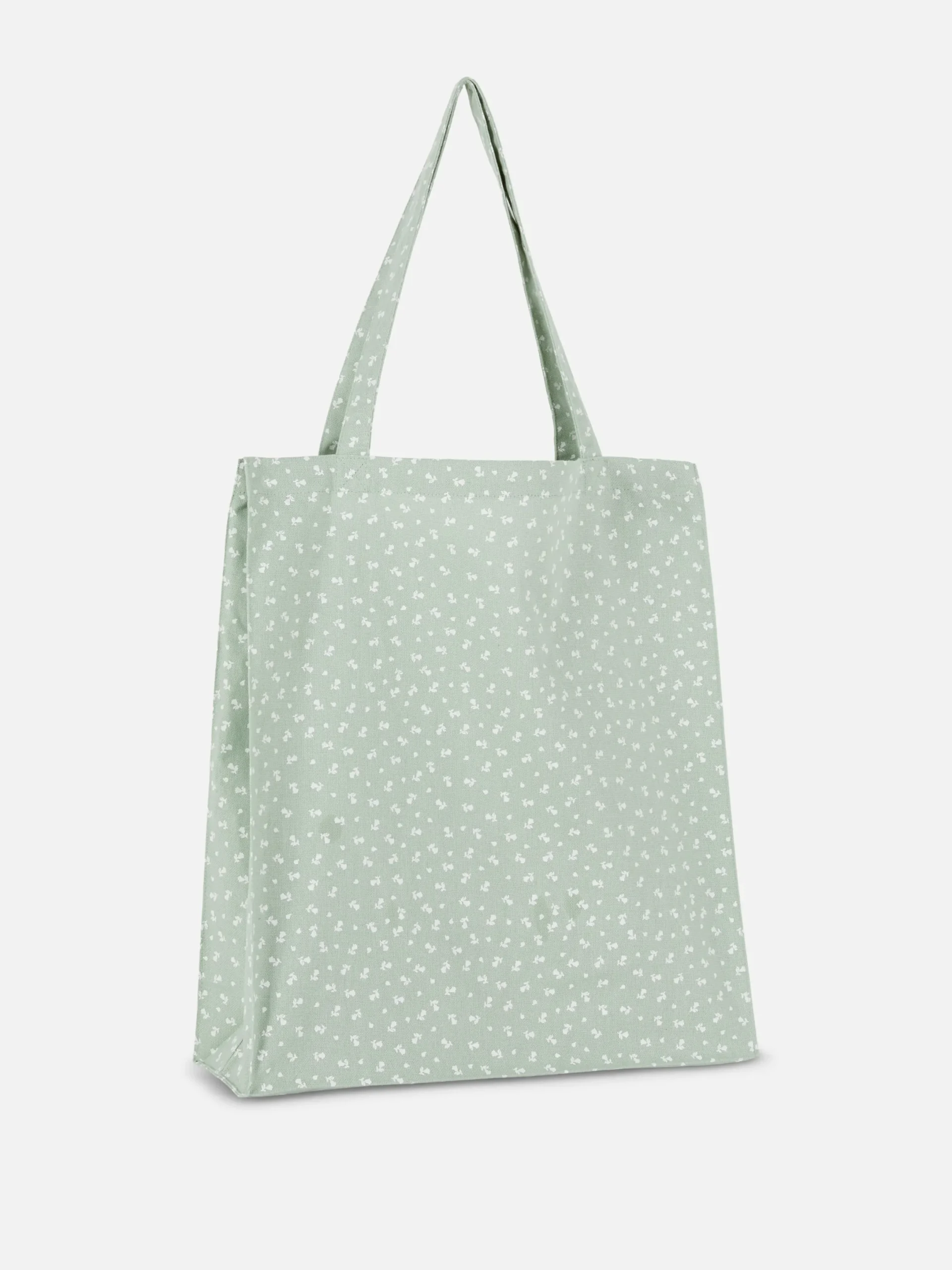 Taschen Und Portemonnaies|Primark Baumwollcanvas-Tragetasche Mit Blumenmuster Hellgrün