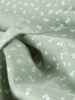 Taschen Und Portemonnaies|Primark Baumwollcanvas-Tragetasche Mit Blumenmuster Hellgrün