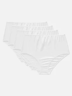 Slips|Primark Baumwoll-Slips, 4er-Pack Weiß