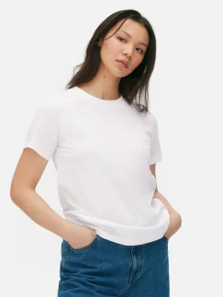 Tops Und T-Shirts|Primark Baumwoll-T-Shirt Weiß